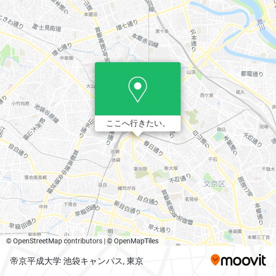 帝京平成大学 池袋キャンパス地図