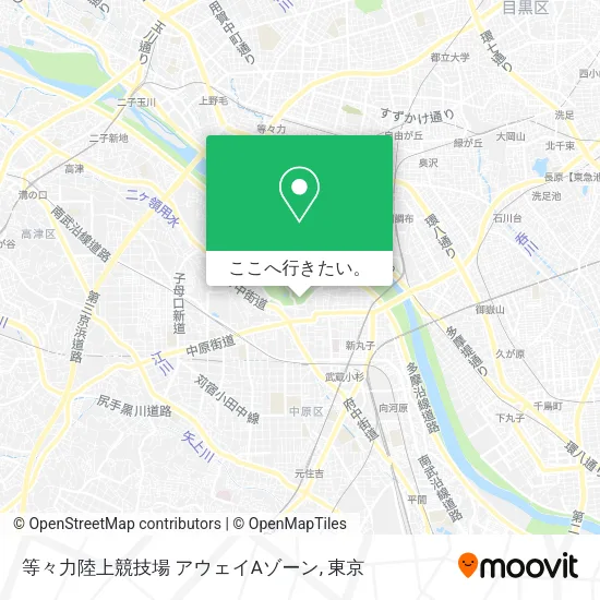 等々力陸上競技場 アウェイAゾーン地図