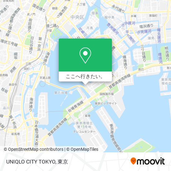 UNIQLO CITY TOKYO地図