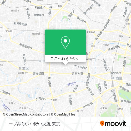 コープみらい 中野中央店地図