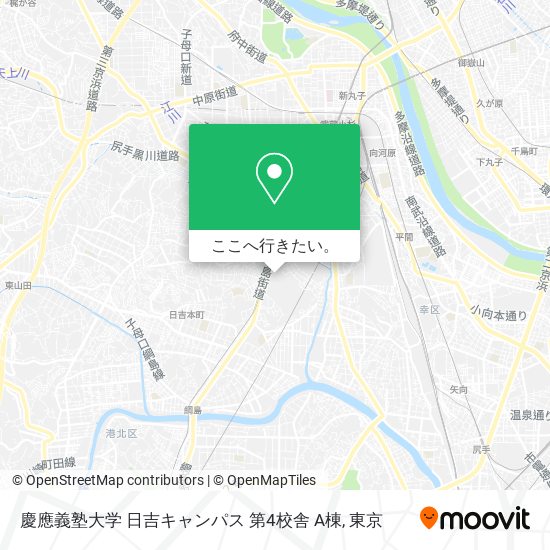 慶應義塾大学 日吉キャンパス 第4校舎 A棟地図