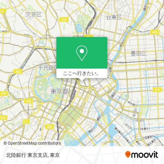 北陸銀行 東京支店地図