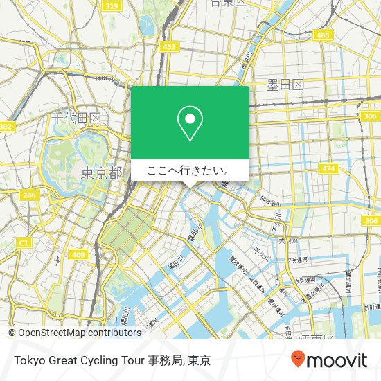 Tokyo Great Cycling Tour 事務局地図