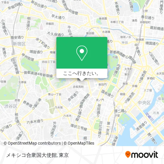 メキシコ合衆国大使館地図