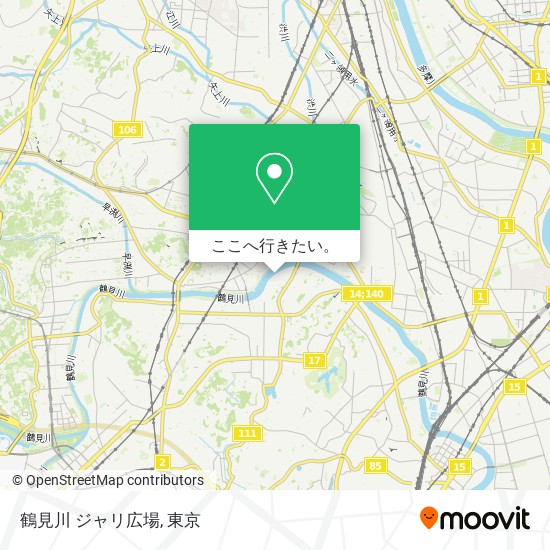 鶴見川 ジャリ広場地図