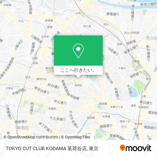 TOKYO CUT CLUB KODAMA 茗荷谷店地図