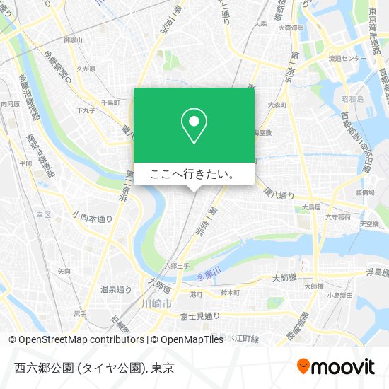 西六郷公園 (タイヤ公園)地図
