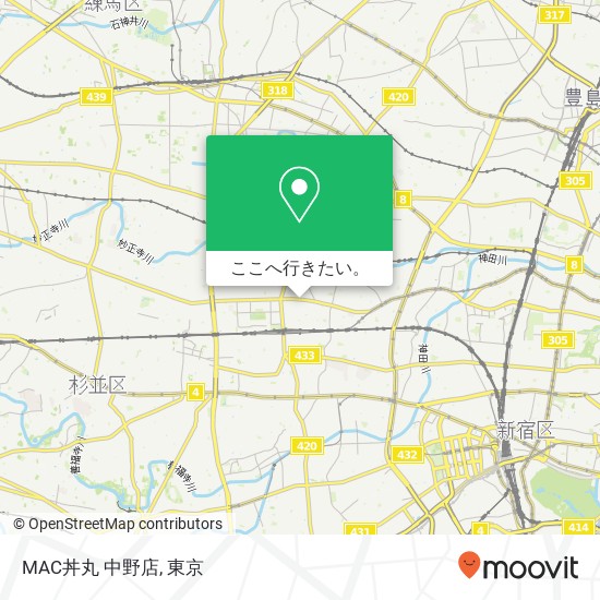 MAC丼丸 中野店地図