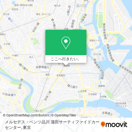 メルセデス・ベンツ品川 蒲田サーティファイドカーセンター地図