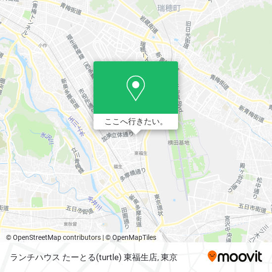 ランチハウス たーとる(turtle) 東福生店地図