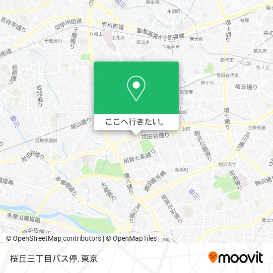 桜丘三丁目バス停地図