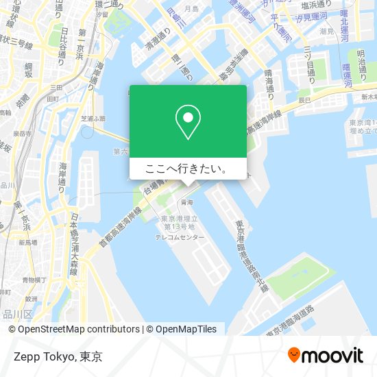 Zepp Tokyo地図