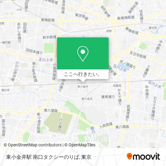 東小金井駅 南口タクシーのりば地図