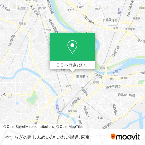 やすらぎの道しんめい/さいわい緑道地図