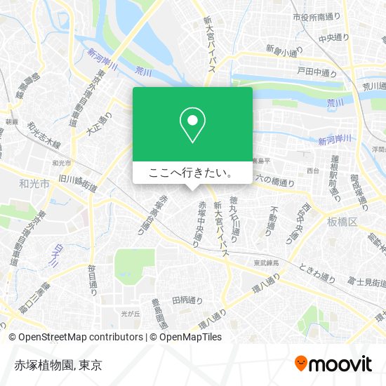 赤塚植物園地図