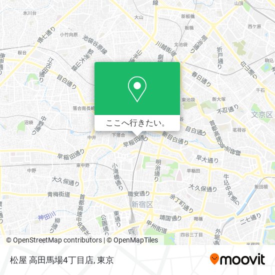 松屋 高田馬場4丁目店地図