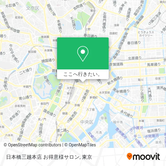 日本橋三越本店 お得意様サロン地図