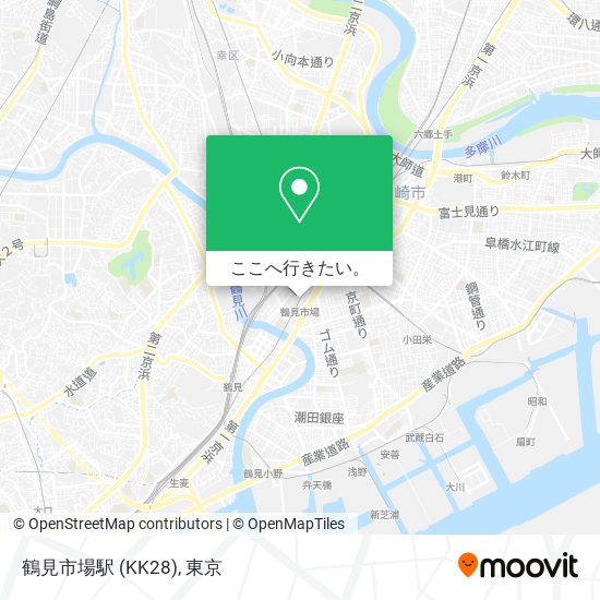 鶴見市場駅 (KK28)地図
