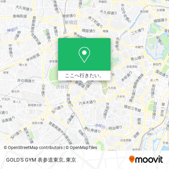GOLD'S GYM 表参道東京地図