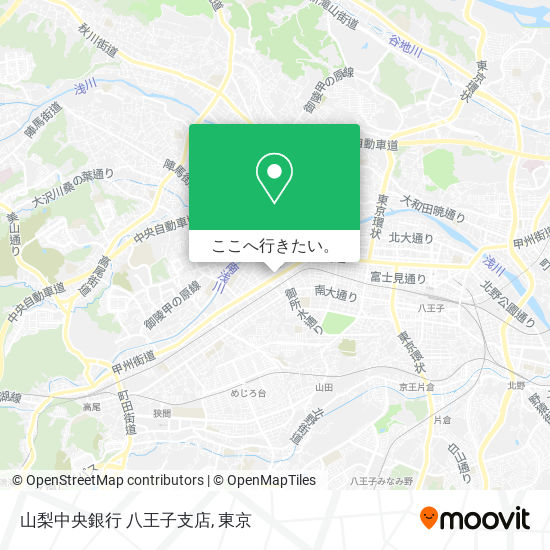 山梨中央銀行 八王子支店地図