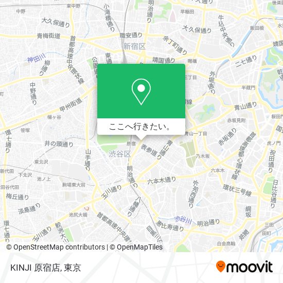 KINJI 原宿店地図
