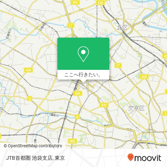 JTB首都圏 池袋支店地図