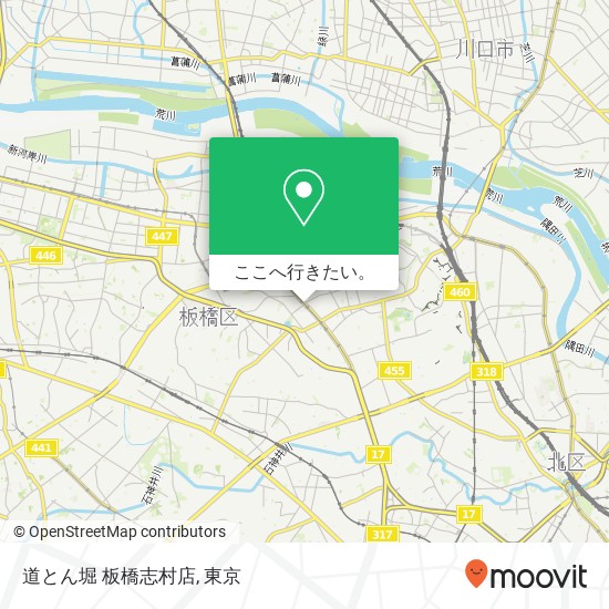 道とん堀 板橋志村店地図