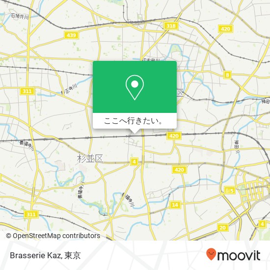 Brasserie Kaz地図