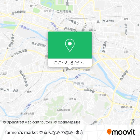 farmers’s market 東京みなみの恵み地図
