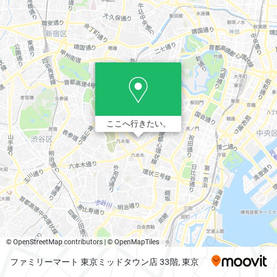 ファミリーマート 東京ミッドタウン店 33階地図