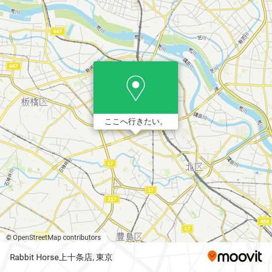 Rabbit Horse上十条店地図