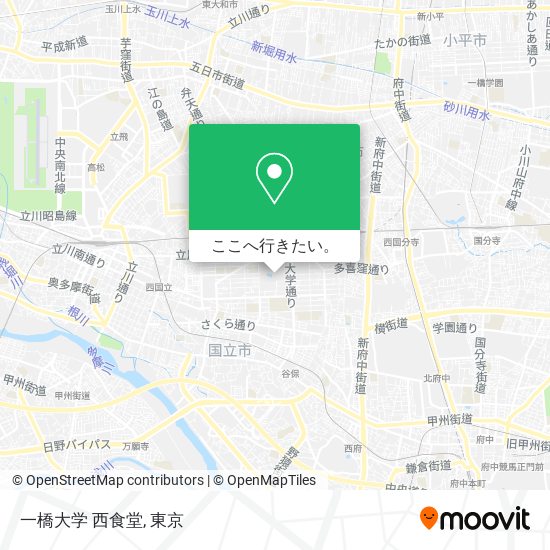 一橋大学 西食堂地図