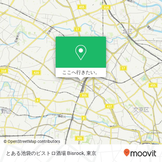 とある池袋のビストロ酒場 Bisrock地図