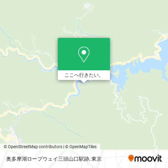 奥多摩湖ロープウェイ三頭山口駅跡地図