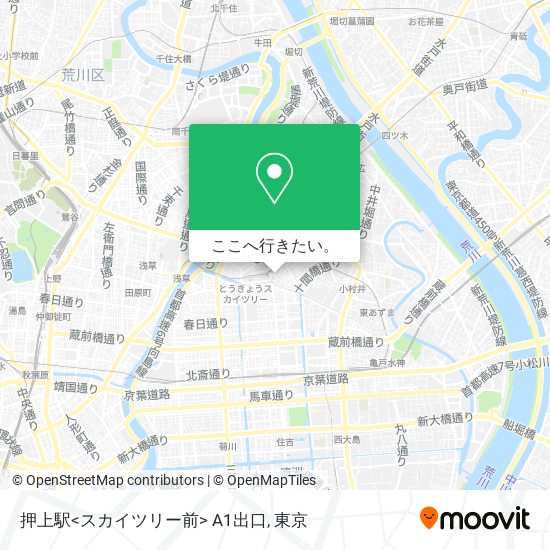 押上駅<スカイツリー前> A1出口地図