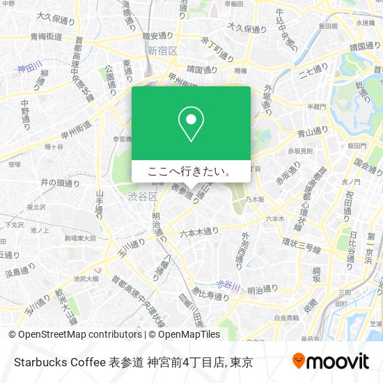 Starbucks Coffee 表参道 神宮前4丁目店地図