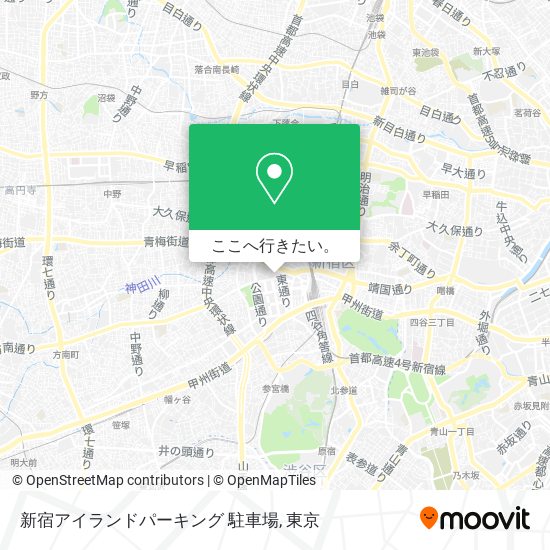 新宿アイランドパーキング 駐車場地図