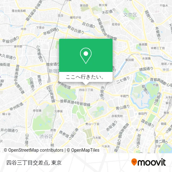 四谷三丁目交差点地図