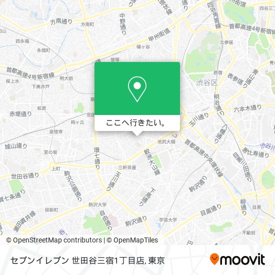 セブンイレブン 世田谷三宿1丁目店地図