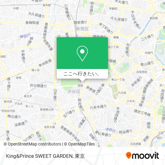 King&Prince SWEET GARDEN地図