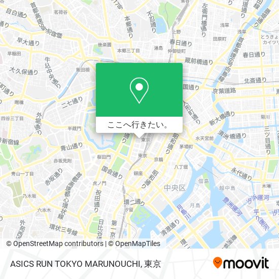 ASICS RUN TOKYO MARUNOUCHI地図