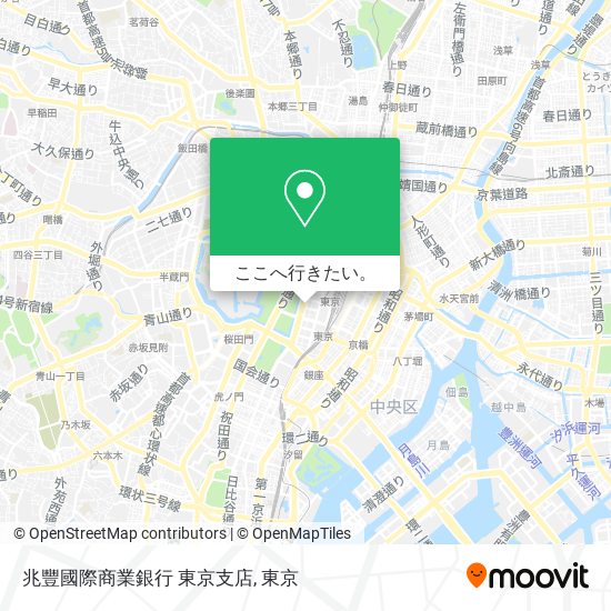兆豐國際商業銀行 東京支店地図