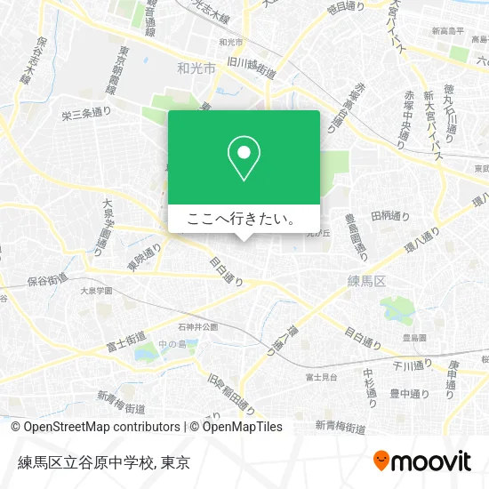 練馬区立谷原中学校地図