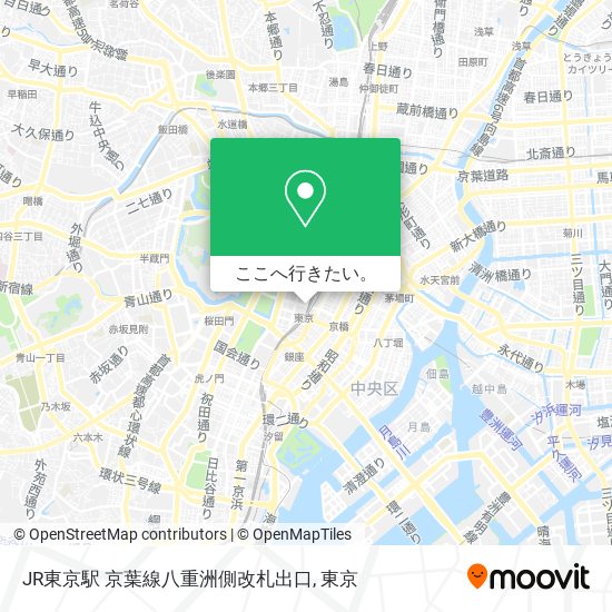 JR東京駅 京葉線八重洲側改札出口地図