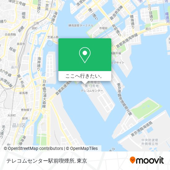 テレコムセンター駅前喫煙所地図