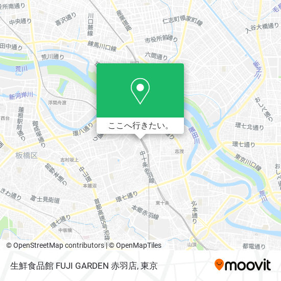 生鮮食品館 FUJI GARDEN 赤羽店地図