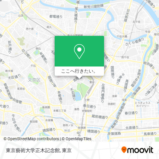 東京藝術大学正木記念館地図