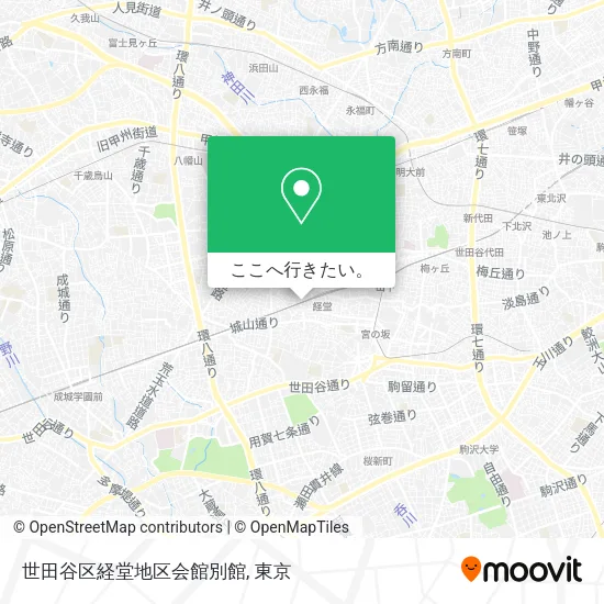 世田谷区経堂地区会館別館地図