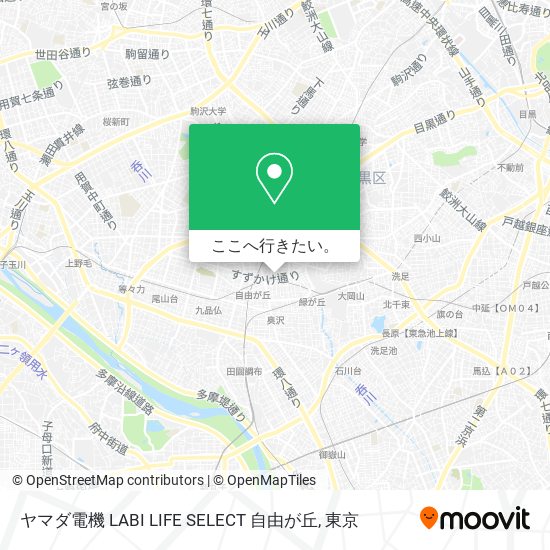 ヤマダ電機 LABI LIFE SELECT 自由が丘地図