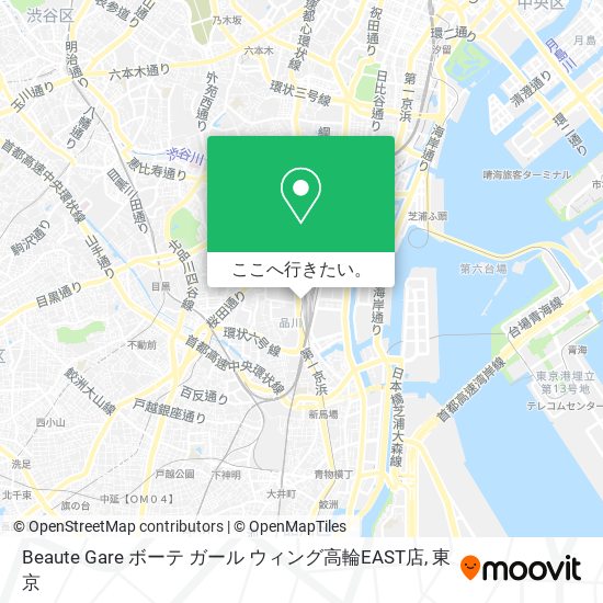 Beaute Gare ボーテ ガール ウィング高輪EAST店地図